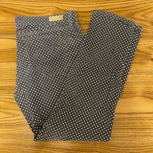 AG Adriano Goldschmied Polka Dot Cropped Pants - Black and White